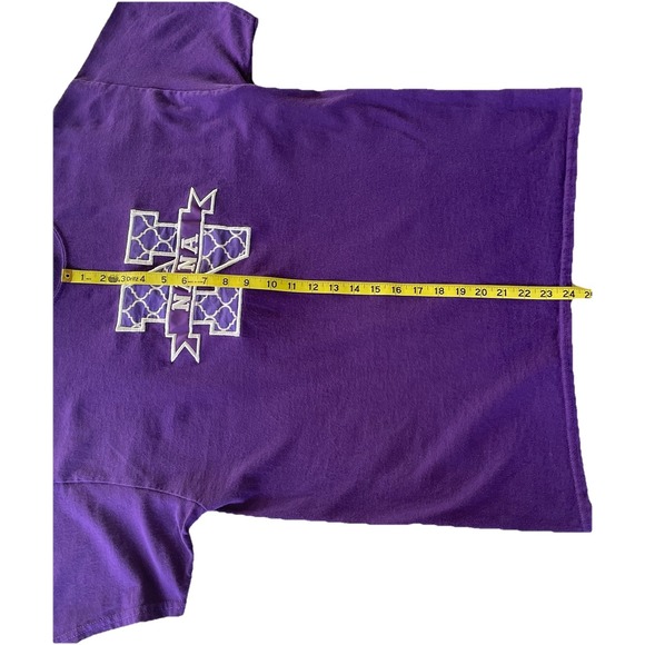 Gildan‎ T-Shirt "Nana" Purple With White Embroidered Nana Women's Size Large EUC - Picture 4 of 6